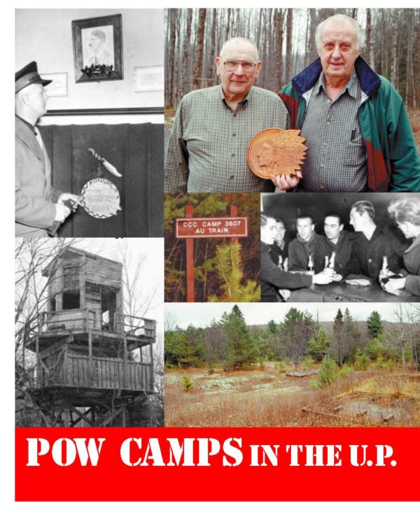 A photo collage about a POW camp